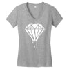 dripping diamond logo Women's V-Neck T-Shirt
