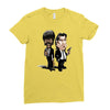 pulp fiction caricature ideal birthday gift present Ladies Fitted T-Shirt