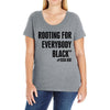 i&rsquo;m rooting for everybody black Ladies Curvy T-Shirt