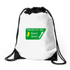 gps logo free exit 63 beach haven Drawstring Bags
