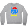 moustache you to be my valentine Crewneck Sweatshirt