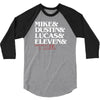mike dustin lucas eleven will 3/4 Sleeve Shirt