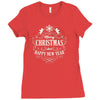 christmas happy new years Ladies Fitted T-Shirt