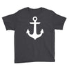 anchor black sailor vintage style navy nautical Youth Tee