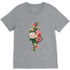 breast cancer flowers V-Neck Tee