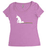unicorn scooting on the floor Women's Triblend Scoop T-shirt