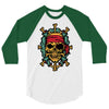 pirate bones skull 3/4 Sleeve Shirt