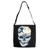 the great wave off skull Adjustable Strap Totes