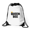 queen bee black Drawstring Bags