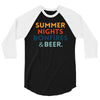 Summer Night Bonfires Beer 3/4 Sleeve Shirt