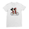 biking down main street Ladies Fitted T-Shirt