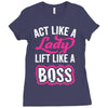 lady lift like a boss Ladies Fitted T-Shirt