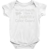 you can't scare me i have a daughter in colorguard Baby Onesie