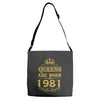 queens are born in 1981 Adjustable Strap Totes