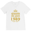 queens are born in 1989 V-Neck Tee