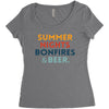 Summer Night Bonfires Beer Women's Triblend Scoop T-shirt