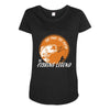 the man the myth the fishing Maternity Scoop Neck T-shirt