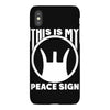 this is my peace sign iPhoneX