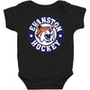evanston hockey Baby Bodysuit
