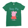 peppa pig sister pig Ladies Fitted T-Shirt