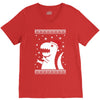 big trex santa ugly christmas V-Neck Tee