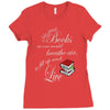she reads books to live book lover Ladies Fitted T-Shirt