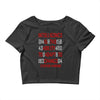 adapt or die encoded (white) Crop Top