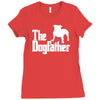 the dogfather  nerd retro der pate godfather fun Ladies Fitted T-Shirt