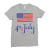 july 4th Ladies Fitted T-Shirt