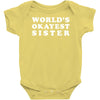 world's okayest sister Baby Onesie