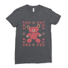ugly sweater bear Ladies Fitted T-Shirt