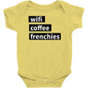 wifi, coffee, frenchies Baby Bodysuit