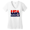 usa basketball logo Women's V-Neck T-Shirt