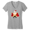 funny flashing naked nude christmas santa claus Women's V-Neck T-Shirt