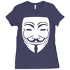 anonymous mask Ladies Fitted T-Shirt