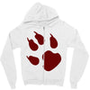 animal feet Zipper Hoodie