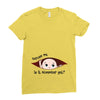 November Peeking Out Baby Boy Ladies Fitted T-Shirt
