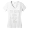 my brain is 90% movie quotes Women's V-Neck T-Shirt