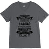 Super Cool Grandad Of A Freaking Awesome Granddaughter V-Neck Tee