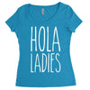 hola ladies   cool hip funny Women's Triblend Scoop T-shirt