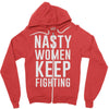 nasty women keep fighting Zipper Hoodie