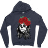 Skull Girl Zipper Hoodie
