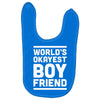 world's okayest boyfriend couple love funny Baby Bibs
