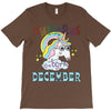 unicorns are born in december cute unicorn T-Shirt