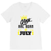 Kings Are Born In July V-Neck Tee
