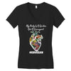 my body is a garden, not a graveyard black Women's V-Neck T-Shirt