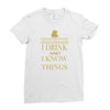 i drink Ladies Fitted T-Shirt