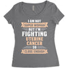 I am Not Super Woman But I'm Fighting Uterine Cancer So Close Enough Women's Triblend Scoop T-shirt