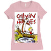 calvin hobbes Ladies Fitted T-Shirt