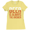 beer is always the answer Ladies Fitted T-Shirt